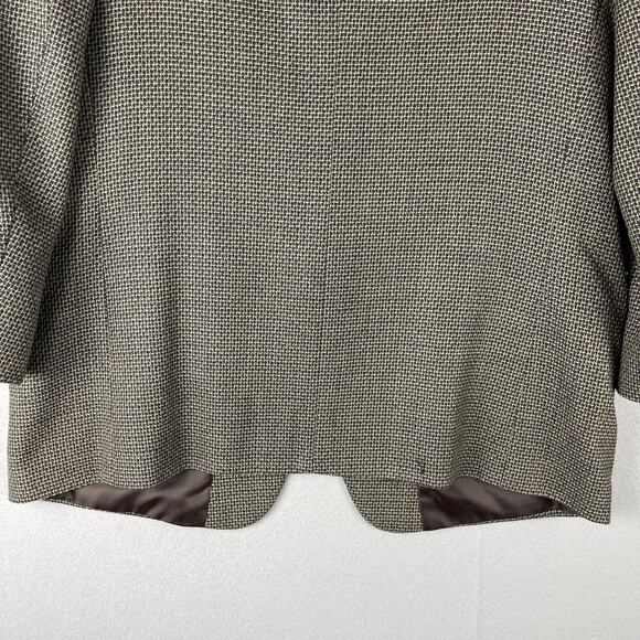 Andre Vachon Lambswool Blazer Sport Coat Mens 46S Brown 2 Button - Picture 16 of 16